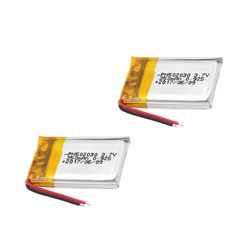 

2 x 3.7V Polymer 250mAh 502030 Li-po Li-polymer Lithium Ion Battery For PSP MP3 GPS MID Bluetooth Headset PDA Pos Machines