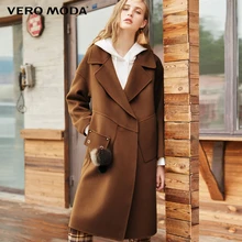 Vero Moda шерстяное двустороннее шерстяное пальто на одной пуговице большого размера | 318327503