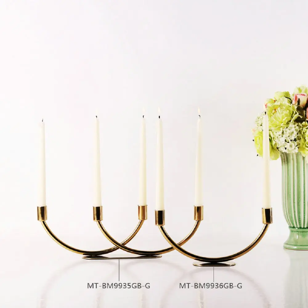 European Style Simple Metal Candle Holder Decorative Candlestick Stand