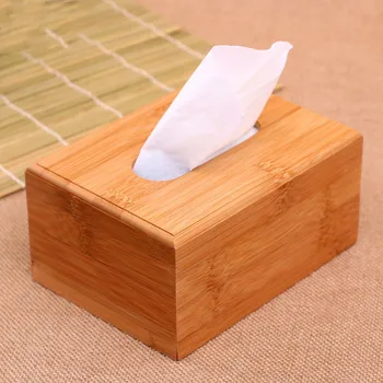 

Retro Bamboo Tissue Box for Home Office Desktop Wooden Paper Towel Box Hotel Napkin Holder Household Seat Type wx11081600