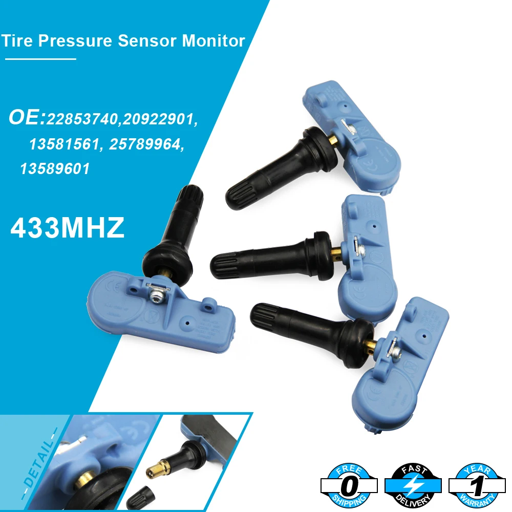 

4x New Tire Pressure Sensor Monitor TPMS 22853740 433MHZ for Opel /Mokka /Antara