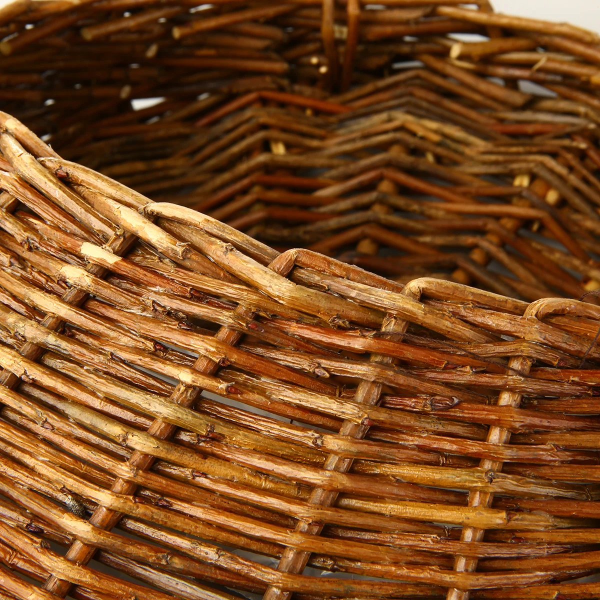 Wall Hanging Flower Plant Basket Wicker Rattan Basket Vase Container For Garden Outdoor Indoor Holder Home Decor