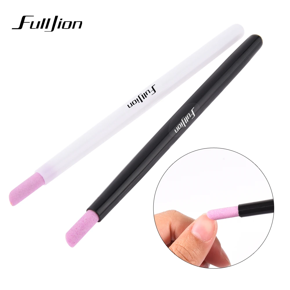 

Fulljion 1Pcs Cuticle Remover Pusher Scrubs Stone Cuticle Stick for Nail Manicure Care Pedicure Polishing Tools Nail Art Pusher