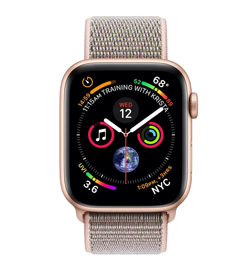 

Apple Watch Watch Series 4, OLED, Touchscreen, GPS (satellite), 18 h, 30.1 g, Gold