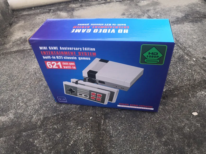 HDMI Мини ТВ игровая консоль Ретро видео игровая консоль для Nes 8 бит игры с 621 различными встроенными играми двойные геймпады