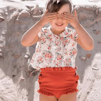 

2019 SPRING WHITE BLOUSE TODDLER GIRL SHIRT PLAID SHIRT GIRLS BLOUSES GIRLS BLOUSE BABY BLOUSE SHORT 2 PCS CLOTHING SET