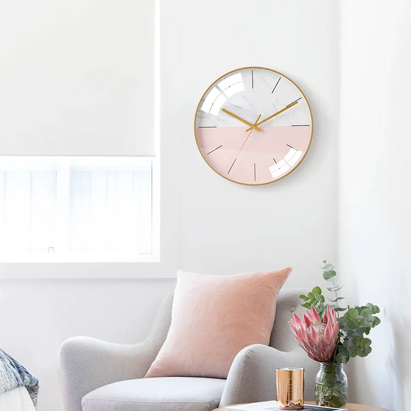 

Heat! Nordic Simple Personality Creative Wall Clock Modern Home Clock Study Ultra Quiet Clock Fashion Decorative Quartz Clock