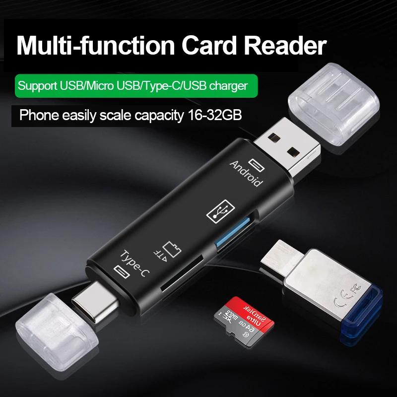 UTHAI C01 type C/MicroUSB/USB 3в1 OTG кард-ридер высокоскоростной Универсальный OTG TF/USB для Android Компьютерный адаптер расширения