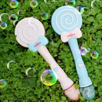 

Children Toy Electric Cartoon Lollipop Bubble Maker with Music Light without Bubble Water