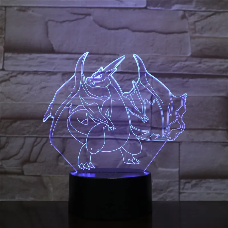 

Pokemon Go Charizard Figure LED Nightlight for Children Home Decorative Lamp Colorful Night Light Table Lamp LED Charizard
