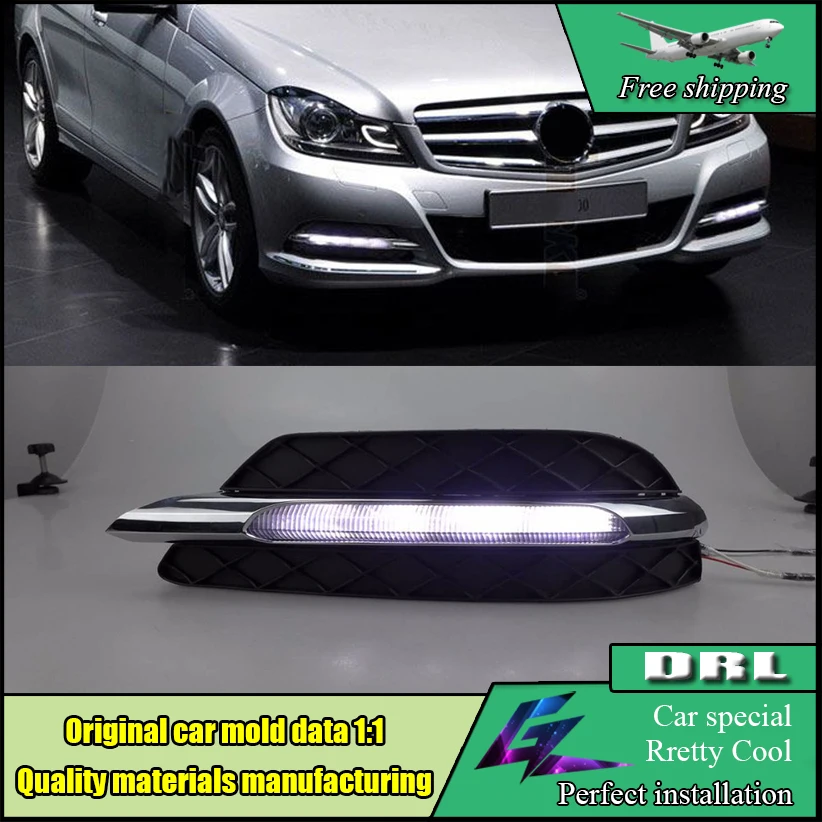 Car Styling LED DRL For Mercedes Benz W204 C Class C200 C260 C300 2011