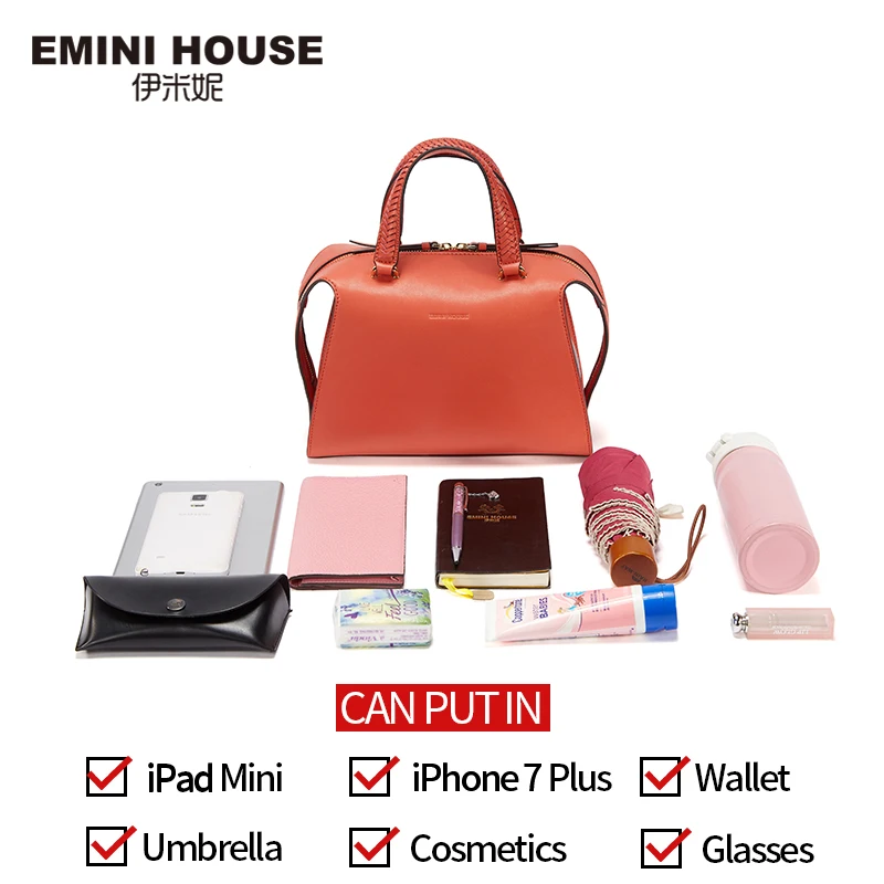 EMINI HOUSE женские сумки из спилок мессенджеры вязаные на плечо через для