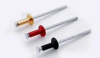

1000pcs/Lot Color GOLD Aluminum M4*13mm 4x13MM countersunk head pop rivets flat head rivets decoration rivets wine box rivets