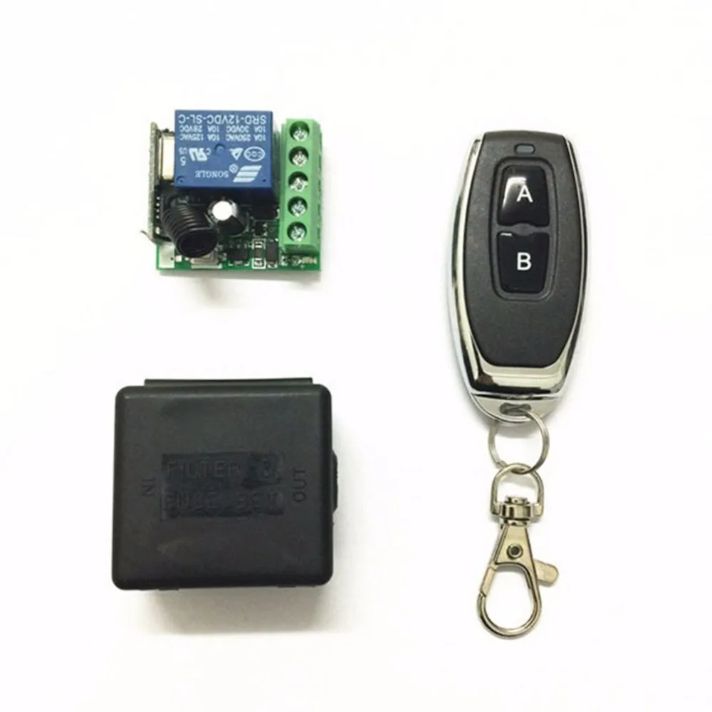 

KR2201-4 DC 12V 1CH Relay Receiver Module RF Transmitter 433Mhz Wireless Remote Control Switch