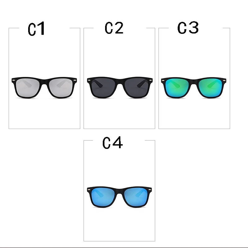Мужские зеркальные поляризованные солнцезащитные очки, классические ретро очки с заклепками, черная оправа, мужские солнцезащитные очки с квадратной оправой для вождения, UV400