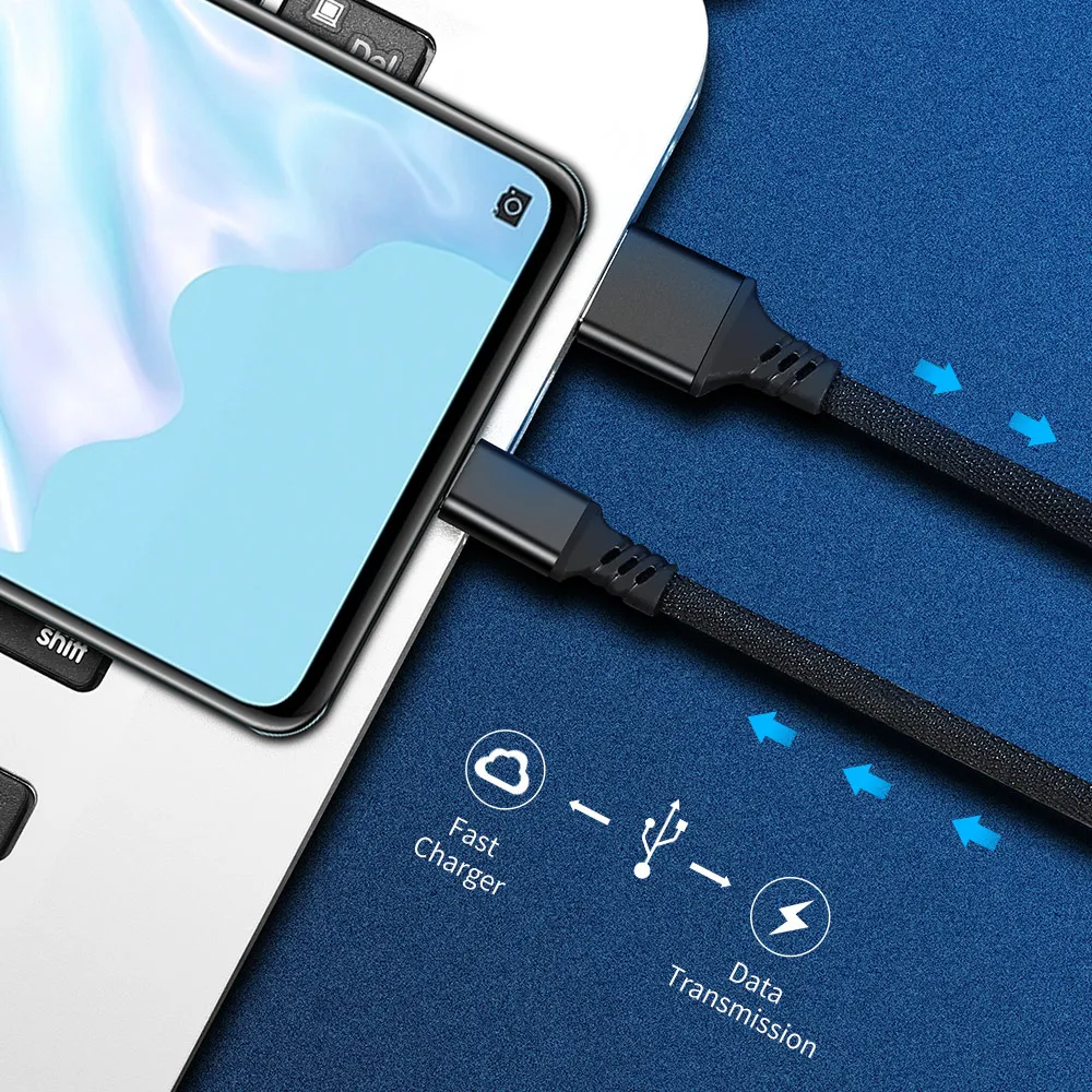 KISSCASE usb type-C кабель для samsung Note 10 9 8 5A Быстрая зарядка type-C кабель для зарядки мобильного телефона USB C кабель для Redmi K20 Pro