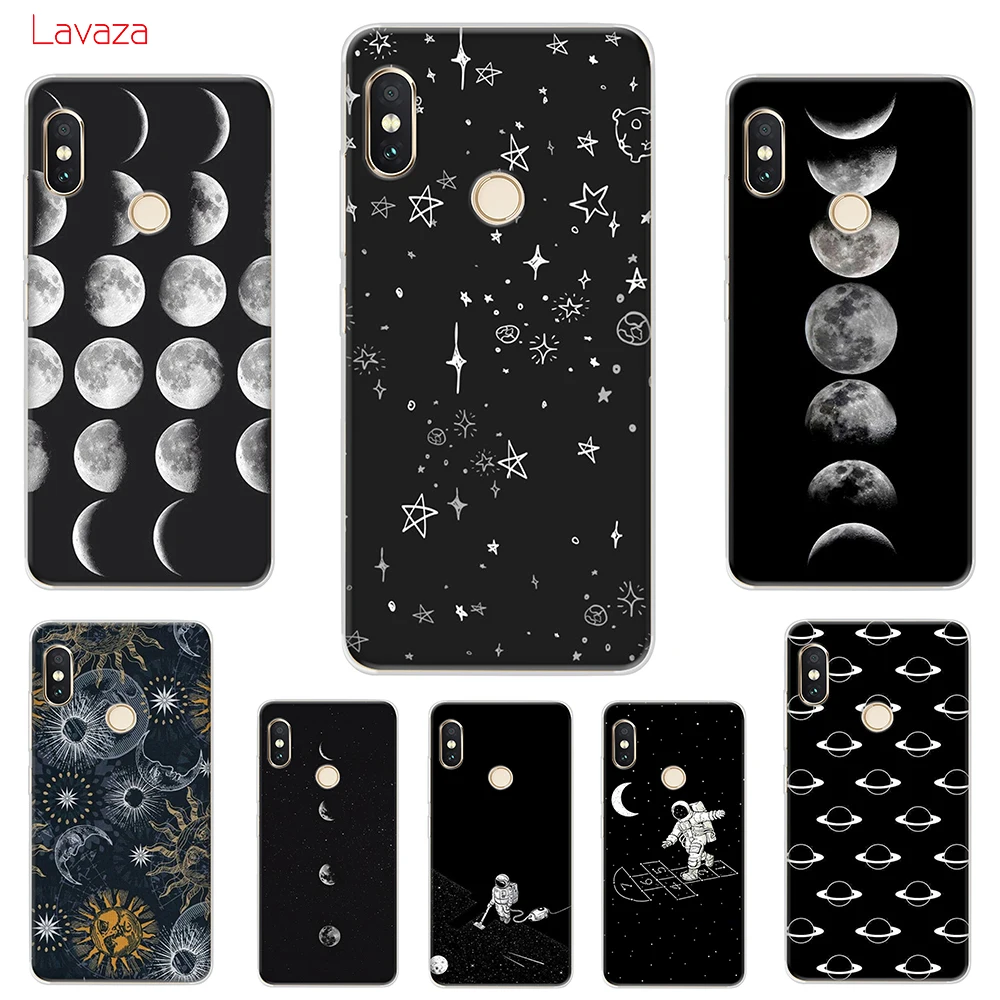 Черный Жесткий Чехол Lavaza с белыми звездами Луны для POCOPHONE F1 Xiaomi A2 8 9 SE Lite A1 Max 3 Redmi Note