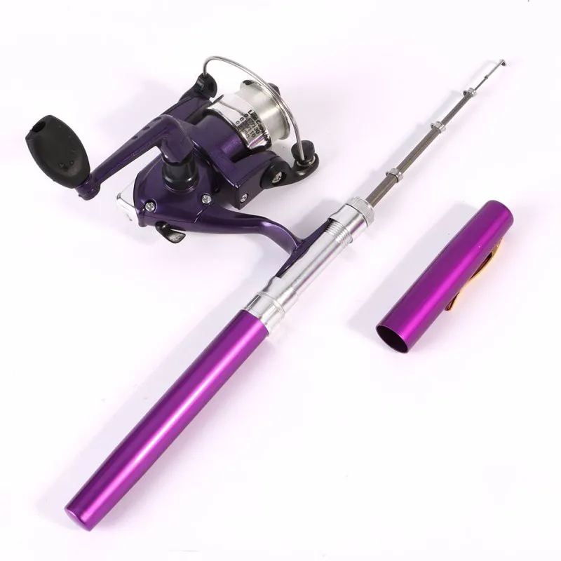 Открытый Мини Кемпинг путешествия baitcasing телескопическая карманная Ручка Форма Удочка+ катушка+ леска