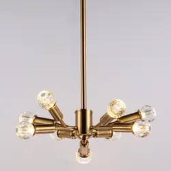 Современный золотой корпус 9 головок спальни светодиодные подвесные лампы Хрустальные лампа для салона, зала люстры освещение для