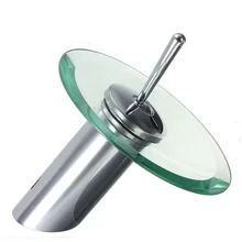 Медь Круглый Стекла Водопад Бассейна Кран Смесителя