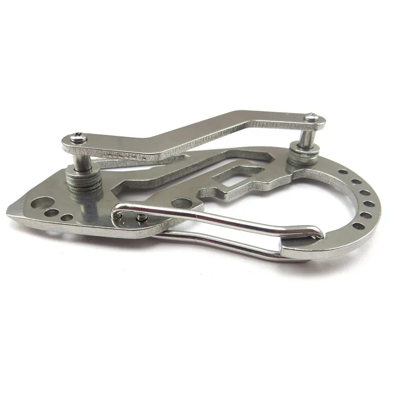 

Multifunction EDC tool stainless steel Key Holder Organizer Clip Folder Keyring Keychain Case Outdoor Survival travel tool