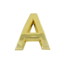 Цифры буквы двери золотого цвета 70 мм высота ABS пластиковая дверная пластина цифровой номер дома