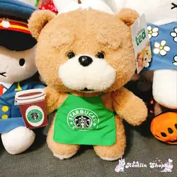 2017 фильм 25 см мишка Тед 2 Плюшевые игрушки в Фартук Симпатичные мягкие игрушки Животные Тед медведь плюшевые куклы для детей подарки на день