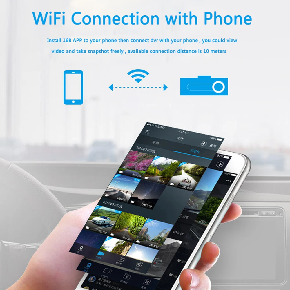 AMPrime мини Wi Fi автомобильный dvr тире камера видеокамера авторегистратор цифровой