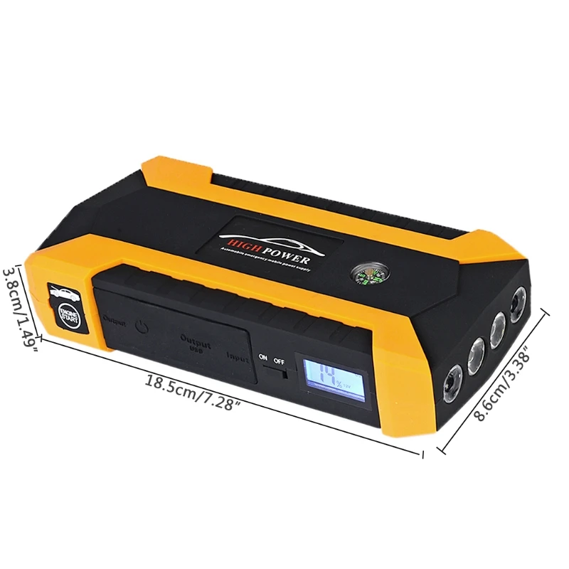 New 1 Set 89800mAh 4 USB Portable Auto Car Jump Starter Pack Booster Charger Battery Power Bank UK / AU Plug DC 12V New 1 Set 89800mAh 4 USB Portable Auto Car Jump Starter Pack Booster Charger Battery Power Bank UK / AU Plug DC 12V