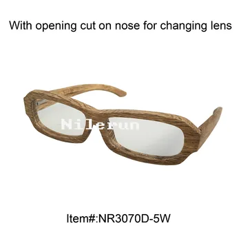

narrow rectangle wood optical eyewear glasses
