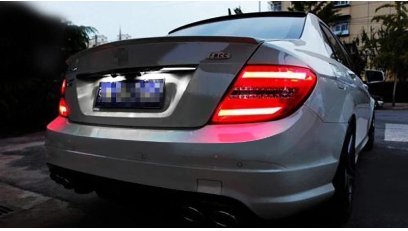 2 шт. без ошибок для Benz W203 автомобильный светодиодный светильник для номерного знака 6000k 12V для Mercedes Benz Canbus светодиодный светильник для номерного знака