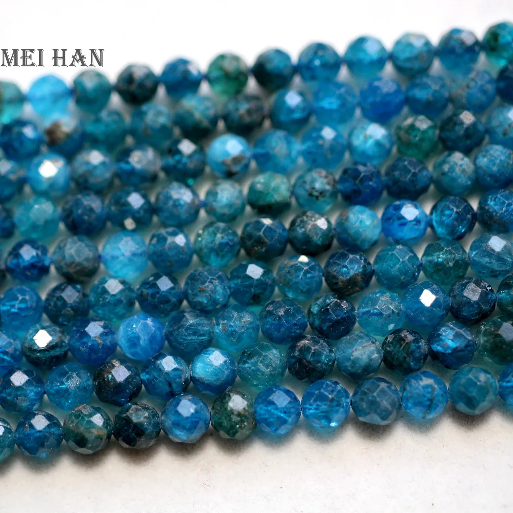 Buy Natural blue Apatite 4 & 5mm(3strand/set) faceted