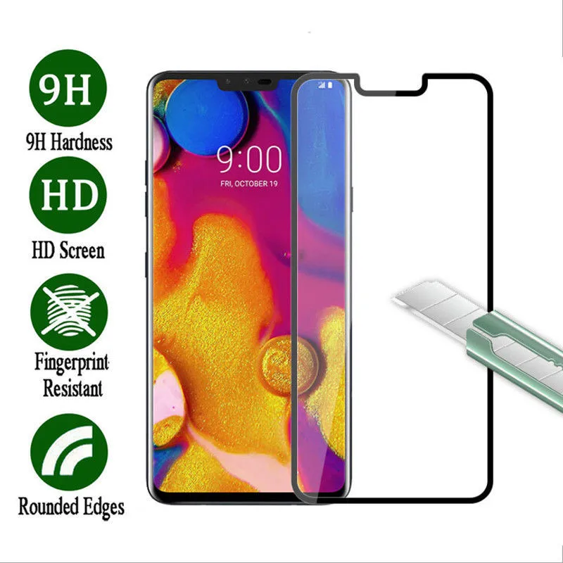 

9H Full Cover Protective Tempered Glass For LG V40 LG V30 LG V20 Screen Protector Film For LGV40 Back Cover Phone Glass HD