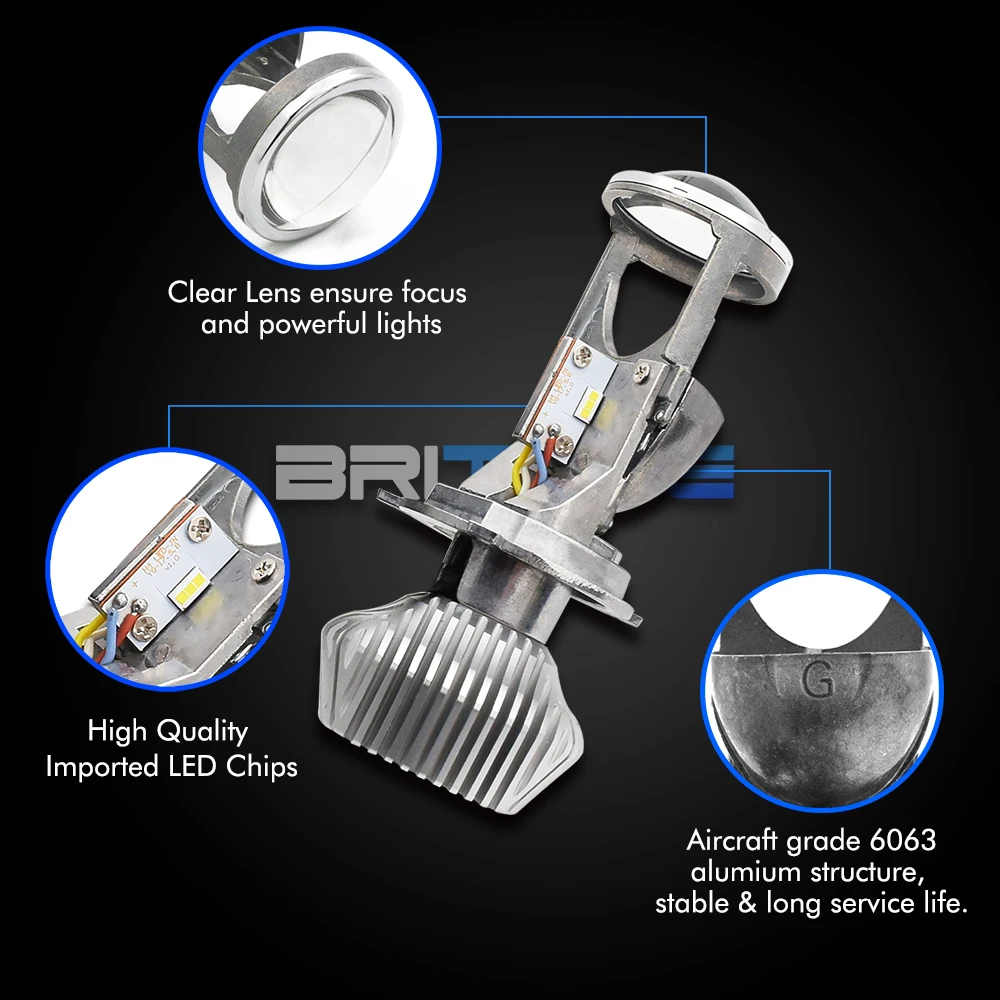 Goede Kopen H4 9003 LED Mini Projector Lens Koplamp Bi LED Koplampen