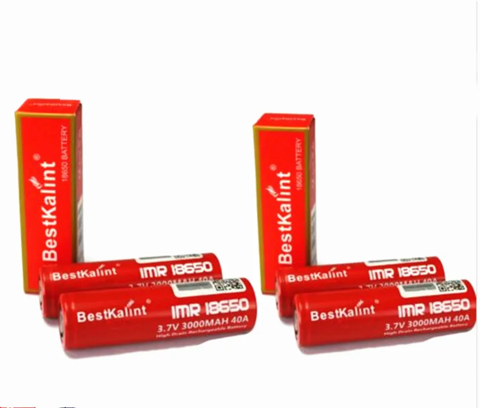 2 шт./лот Bestkalint IMR 18650 батарея 3000mAh 40A 3,7 v перезаряжаемые плоские батареи батарея для электронных сигарет