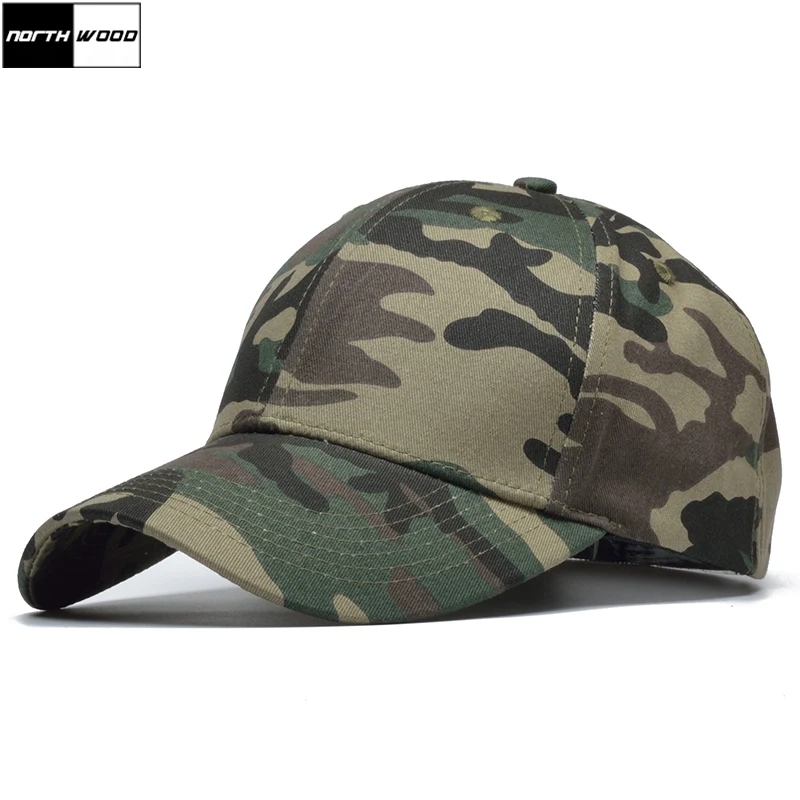 

[NORTHWOOD] High Quality Camouflage Baseball Cap Snow And Jungle Camo Snapback Caps Bone Masculino Cotton Mens Bone Militar Hat