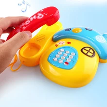 Младенцы телефон многофункциональное просветление музыка детские игрушки, развивающие игрушки 1-2-3 лет унисекс пластик