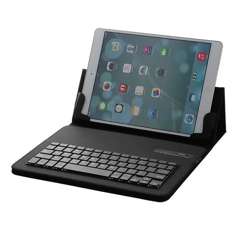 Универсальный Съемный чехол-книжка с клавиатурой Bluetooth для samsung Galaxy Note 10," N8000 N8010 Edition P600 P601 P605 - Цвет: Черный