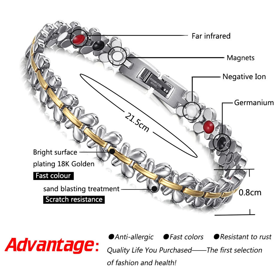 Stainless Steel Magnetic Power Bracelets (1)