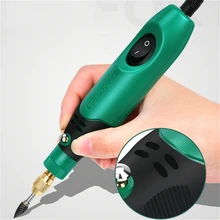 Electric grinder small hand-held electric grinder jade polishing pen micro-drill wood, stone carving tools Epoxy polishing electric grinder polishing machine wood carving root mold jade carving machine home multi function power tools