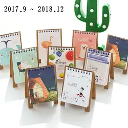 K & Kbook Kawaii 2018 Календари мультфильм рабочего Бумага Календари двойной ежедневный планировщик Таблица планировщик ежегодно Организатор