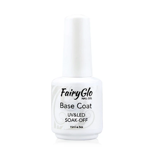 FairyGlo, 15 мл, гель для ногтей, чистый цвет, белая бутылка, замачивается, УФ-светодиодный, гибридный лак, Гель-лак, Гель-лак для ногтей, грунтовка, основа - Цвет: BASE COAT