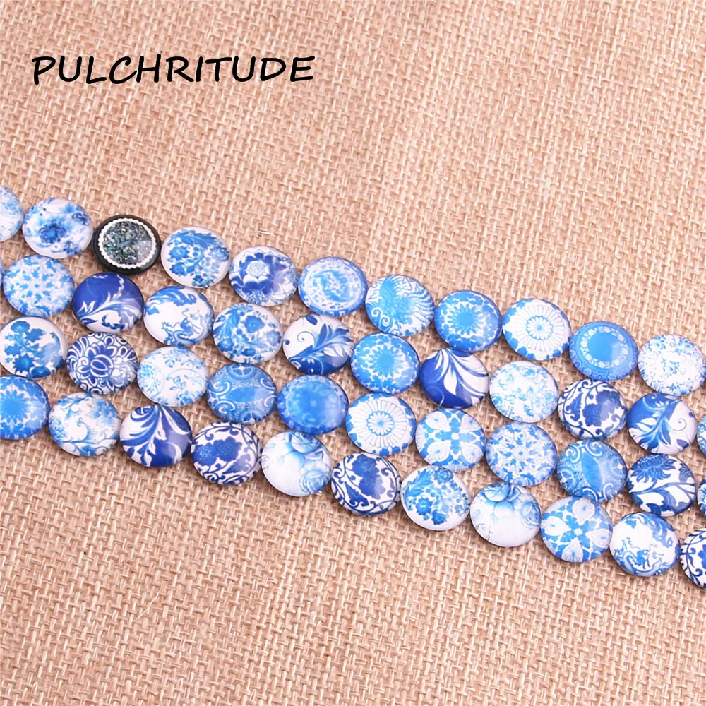 

PULCHRITUDE 50pcs Round 12 mm Mixed Flat Back Resin Cabochons Cameo Setting Flower and Eyes Pattern Fit Diy Jewelry Making c2017