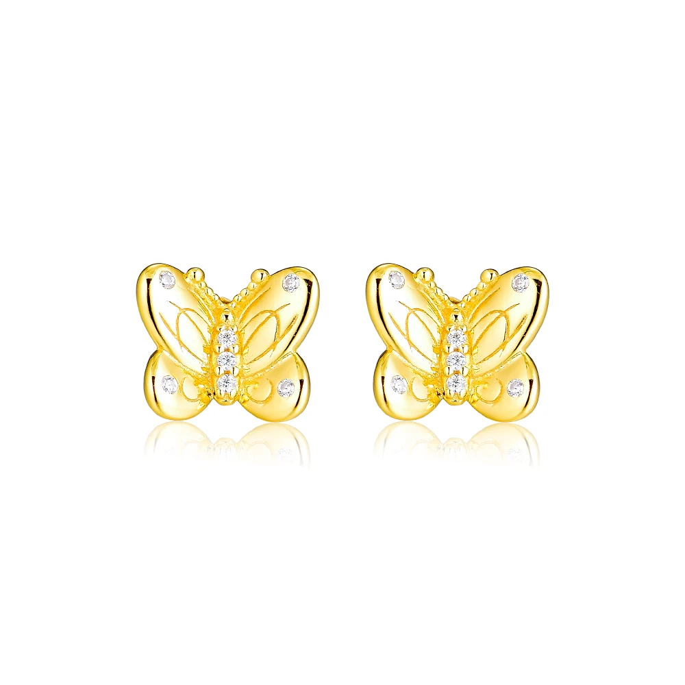 Декоративные бабочки серьги-гвоздики 100% 925 пробы-серебро-ювелирные изделия Бесплатная доставка