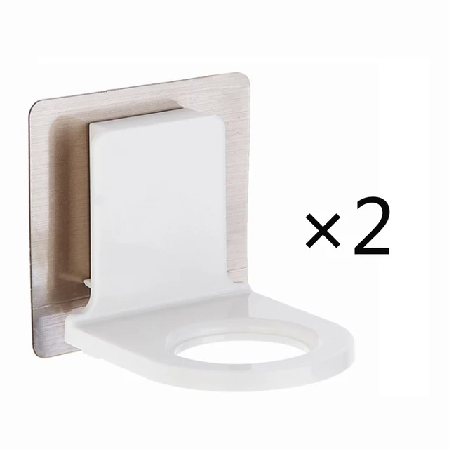 2Pcs/lot Home Plastic Self Adhesive Wall Mounted Bathroom Bottle Holder