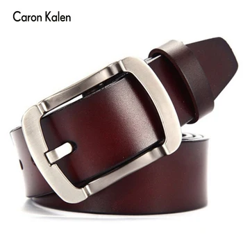 

Fashion Men's Genuine Leather Belt Reversible For Jeans Male Rotated Buckle Dress Belts Designer Cowskin Leather Belts For Men