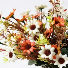 Искусственные ромашки цветы Шелковый букет для дома отель осеннее украшение ремесла подсолнухи поддельные цветы DIY Свадебный декор