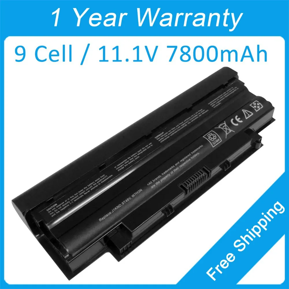 Новый аккумулятор 7800 мАч для ноутбука dell Inspiron M501D M5010D M5030D N3010 N5040 07XFJJ 9JR2H 383CW J1KND WT2P4