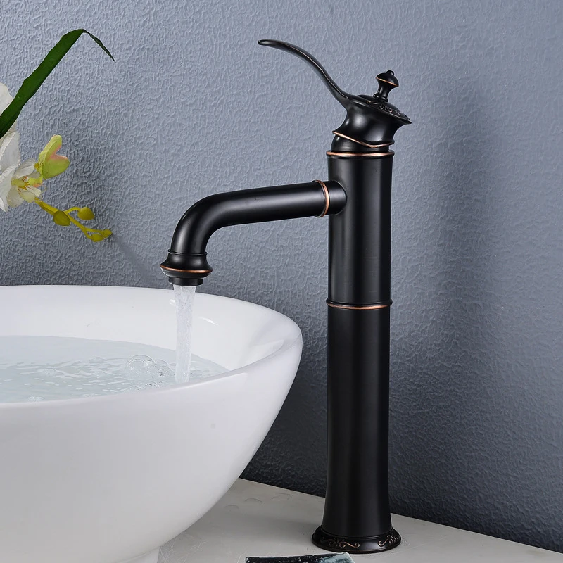 حوض الحنفيات حمام العتيقة إنهاء صنبور ماء نحاسي حوض للحمام بالوعة صنبور الغرور صنبور غسل الأسود النفط حوض خلاط الصنابير رافعة