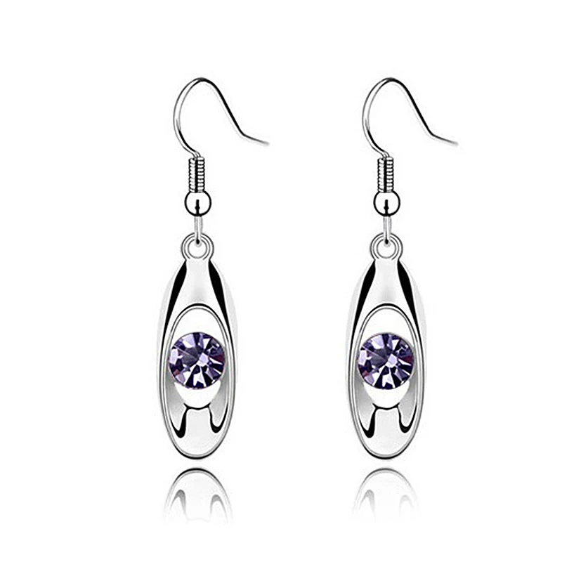 

12pairs/lot Stylish Droplet Design Earring Dangler Glitter Crystal Rhinestone Ear Dangle Girls Make Up Jewelry je348